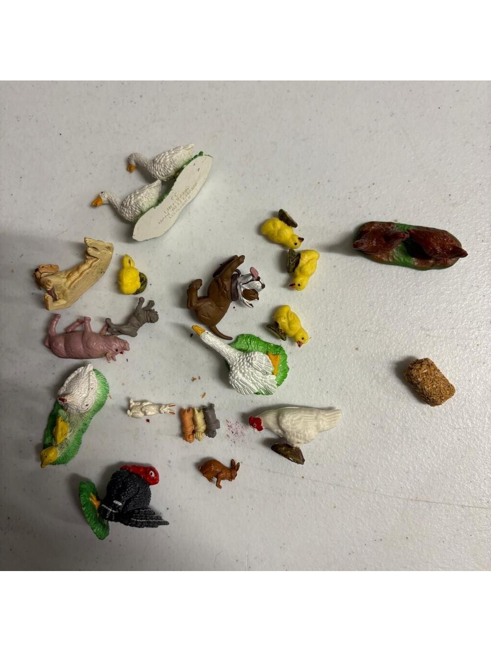 Bullyland Germany Vintage Farm Animal Figurines Lot Handpainted Plastic Toys